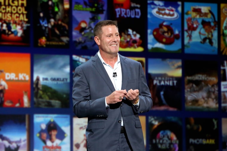Kevin Mayer at Disney’s D23 EXPO 2019 in Anaheim, Calif.