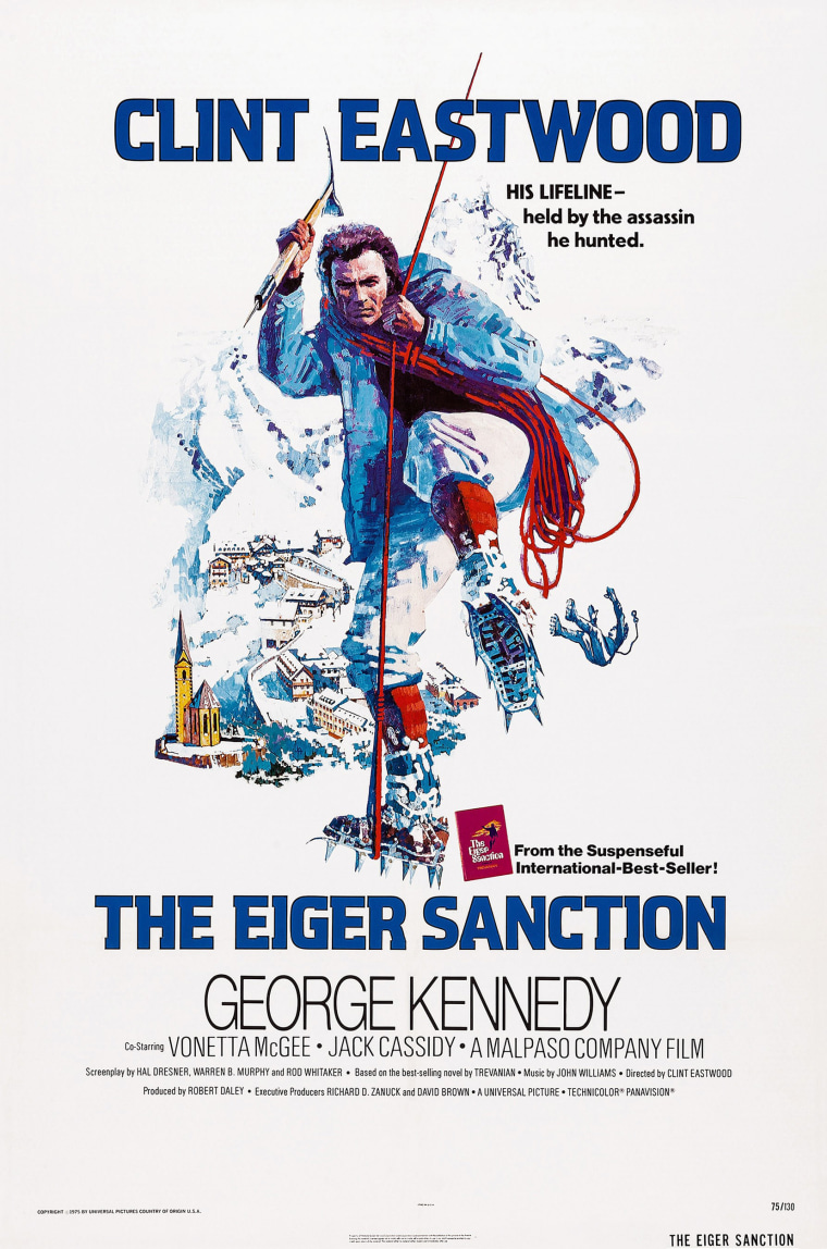 Clint Eastwood on poster art for "The Eiger Sanction". 