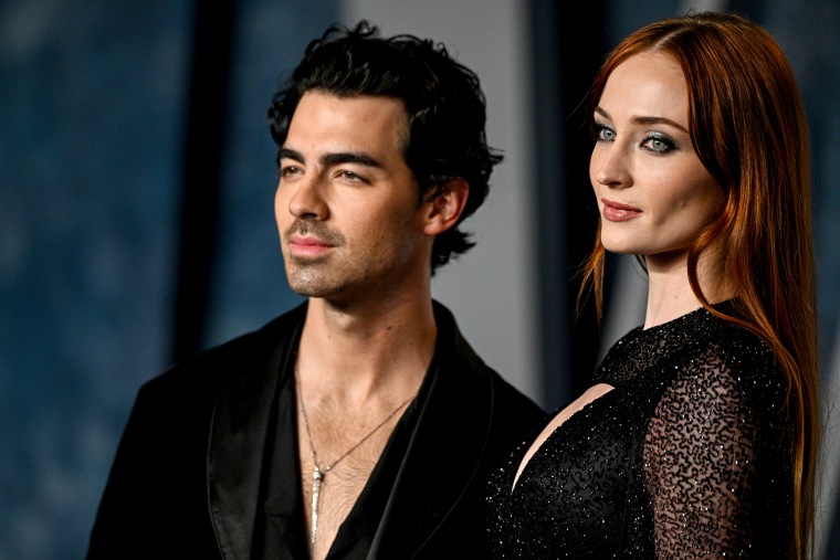 Joe Jonas and Sophie Turner at the Vanity Fair Oscar Party in Beverly Hills, Calif., on March 12, 2023.