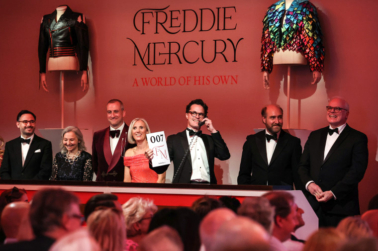 During the 'Freddie Mercury: A World of His Own' evening sale at Sotheby's on Sept. 6, 2023 in London.