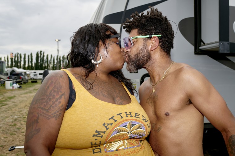 Image: NajaMoniq Todd, left, has been a Dave Matthews Band fan since high school. She introduced her boyfriend, Tony Jones, right, to their music.