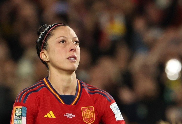Spain's midfielder Jennifer Hermoso during the Australia and New Zealand 2023 Women's World Cup final on Aug. 20, 2023. 