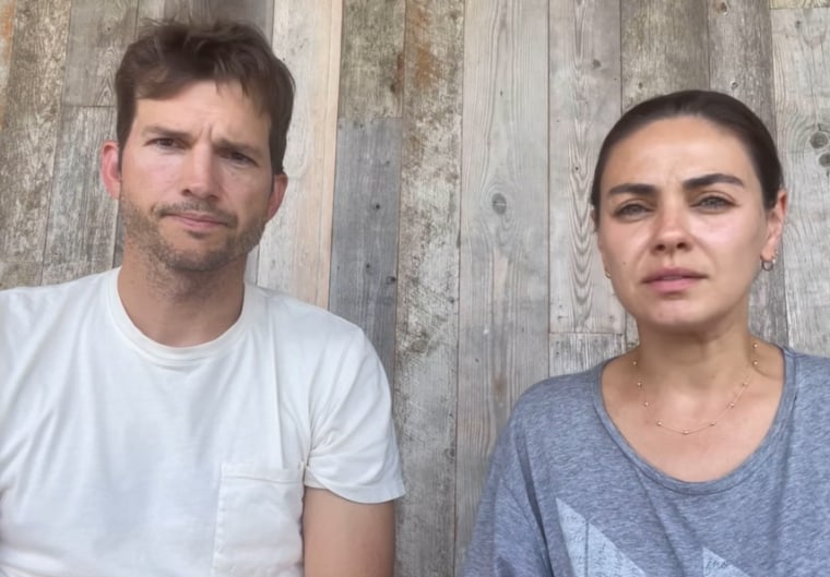 Ashton Kutcher and Mila Kunis posted a message about the character letters they wrote for convicted rapist Danny Masterson.