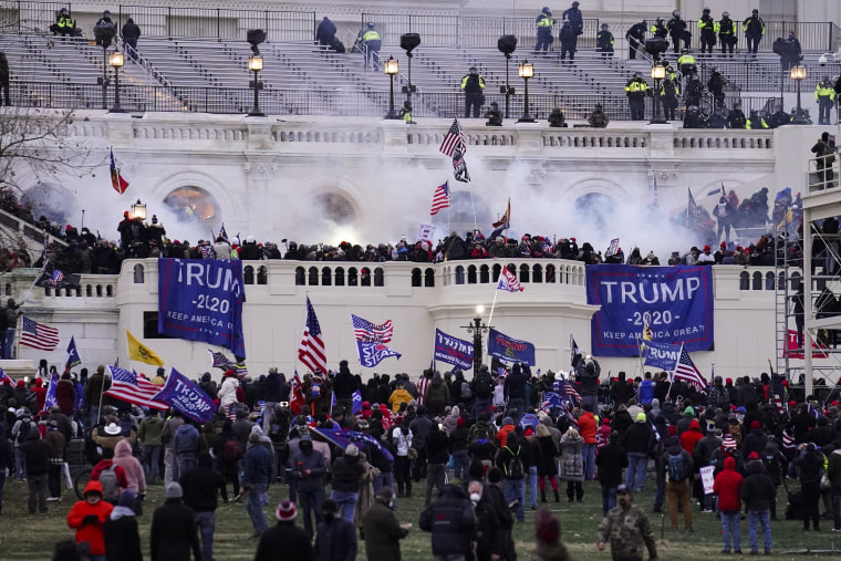 Supporters of President Donald Trump storm the Capitol on Jan. 6, 2021.