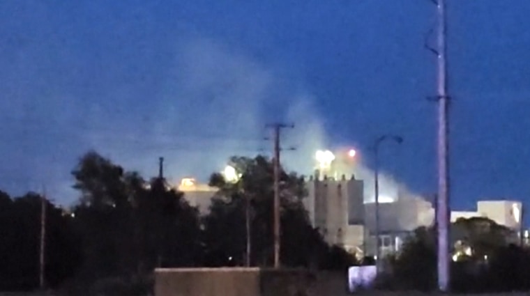 Several people were hurt after a large explosion occurred at Archer Daniels Midland processing complex in Decatur, Ill., on Sept. 10, 2023. 