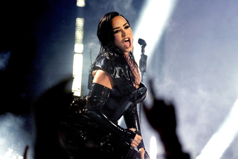 NEWARK, NEW JERSEY - SEPTEMBER 12: Demi Lovato performs onstage the 2023 MTV Video Music Awards at Prudential Center on September 12, 2023 in Newark, New Jersey.