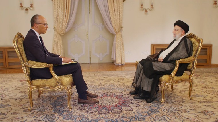 Iranian President Ebrahim Raisi speaks with NBC News' Lester Holt in Tehran.