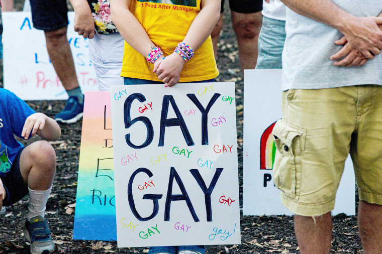Naples Pride held a protest and march  in Naples on Friday, March 31, 2023 against several anti-LGBTQ Florida House bills. The event started at Cambier Park. More than 150 people marched down 5th Avenue holding signs and chanting several slogans during the dinner rush.Protest071