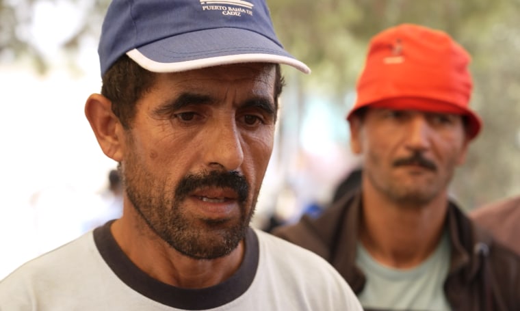 Abdelhak Ait Bouhfid, 52, survived the earthquake with his wife and five children, but he lost his home and all of his livestock. 