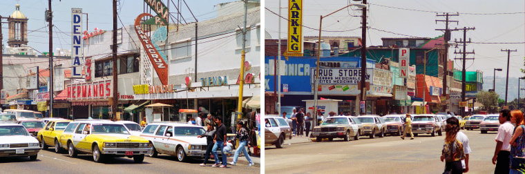 Downtown Tijuana in 1993. 