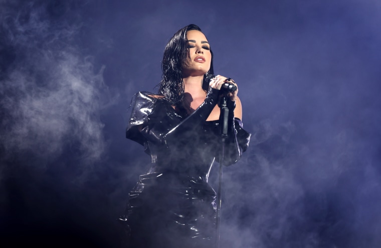 Demi Lovato at the 2023 MTV Video Music Awards in Newark, N.J.