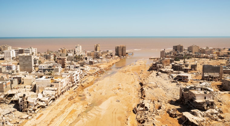 Aftermath of the floods in Derna