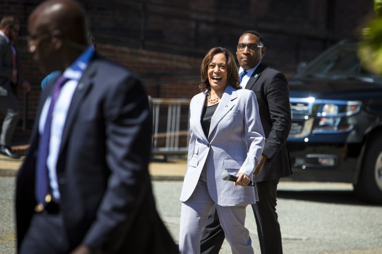 Image: Vice President Kamala Harris arrives at Hampton University during her "Fight for Our Freedoms College Tour" on Sept. 14, 2023 in Hampton, Va.