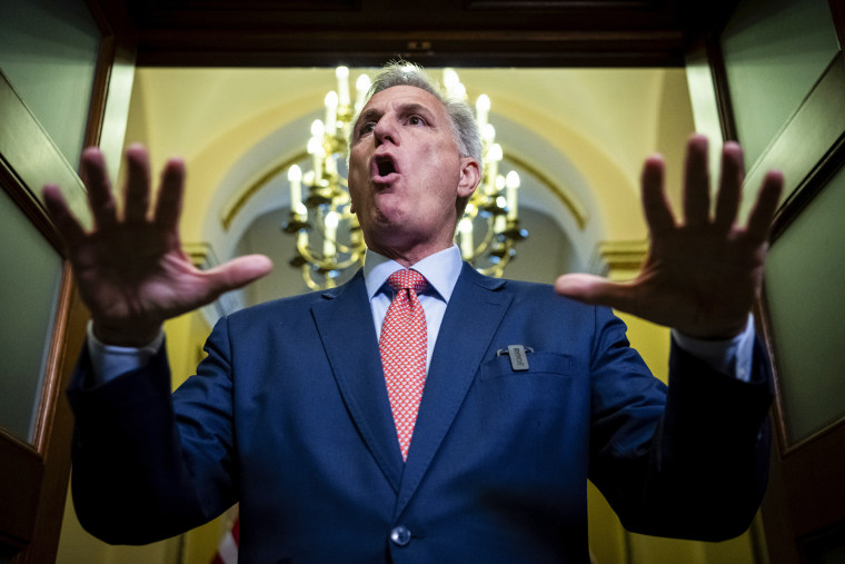 Speaker of the House Kevin McCarthy, R-Calif., at the Capitol on July 25, 2023.