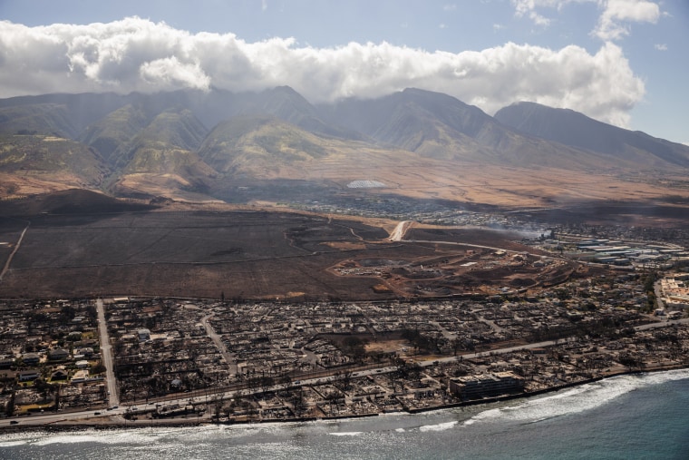 The charred remains of Lahaina, on Aug. 11.