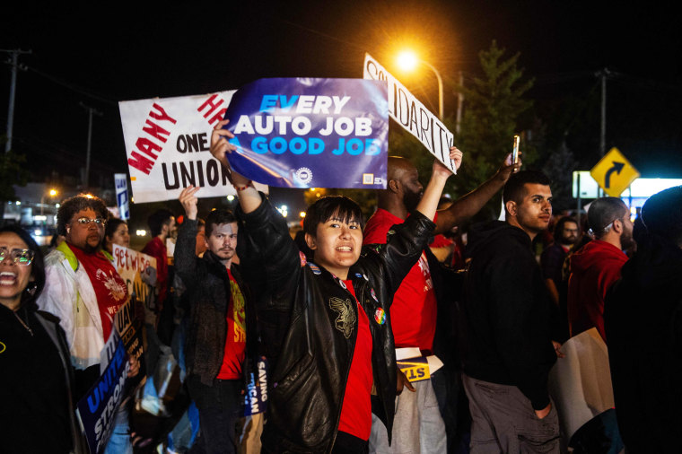 UAW strike Workers walk out at plants for each of the Big Three automakers