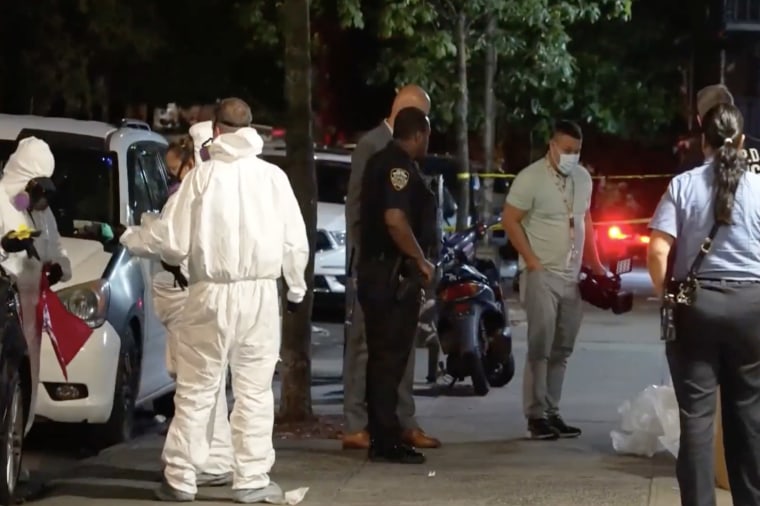 Emergency personnel work at the scene of a fatal fentanyl poisoning at a daycare center in the Bronx.