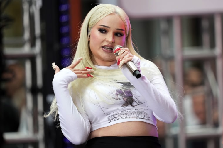 Kim Petras performs on NBC's "Today" show at Rockefeller Plaza on June 23, 2023, in New York. 