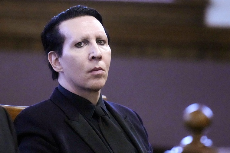 Marilyn Manson in Belknap Superior Court in Laconia, N.H., on Sept. 18, 2023.