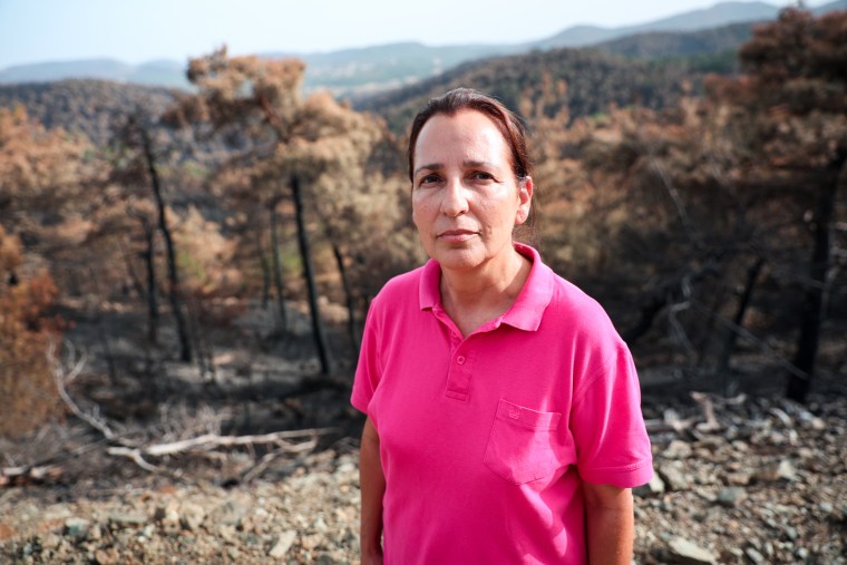 Theodora Skartsi near Dadia, Greece, on Sept. 14, 2023. Skartsi is the manager of the Society for the Protection of Biodiversity of Thrace.