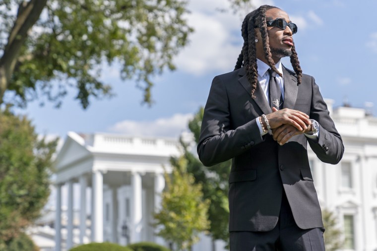 Quavo outside the White House on Sept. 20, 2023.