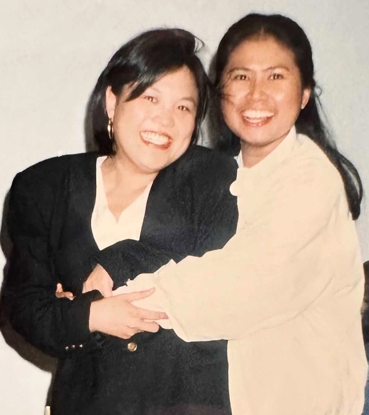 Julie Su, left, with Maliwan Clinton.