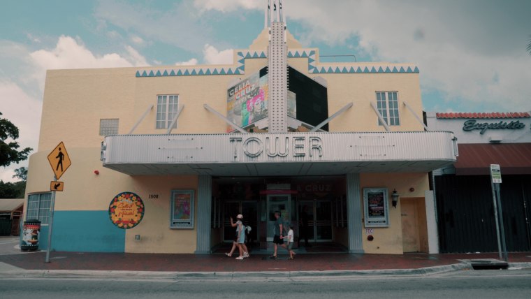 The Tower Theater Miami shows "Celia Cruz Forever."