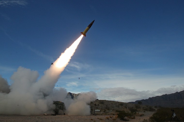 A live fire testing of the Army Tactical Missile System at White Sands Missile Range in 2021.