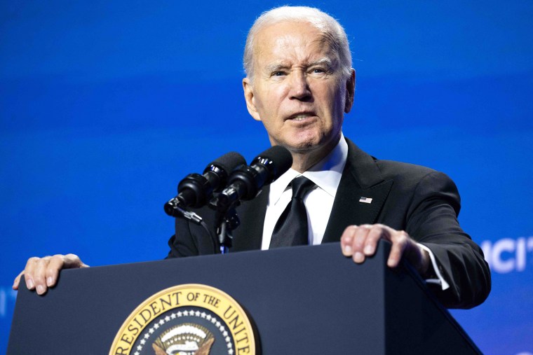 US President Joe Biden speaks during the Congressional Hispanic Caucus Institute 46th Annual Gala at the Walter E. Washington Convention Center in Washington, DC, on September 21, 2023. 
