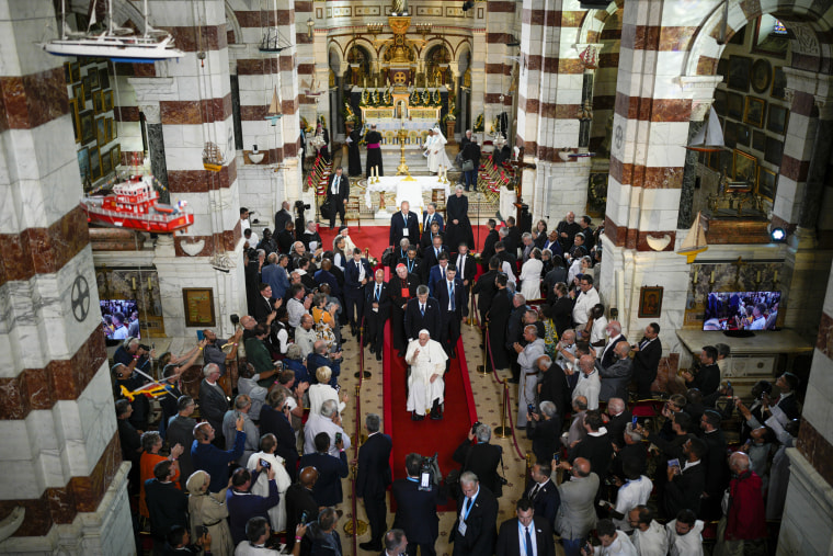 Pope Francis holds a Marian prayer with the diocesan clergy