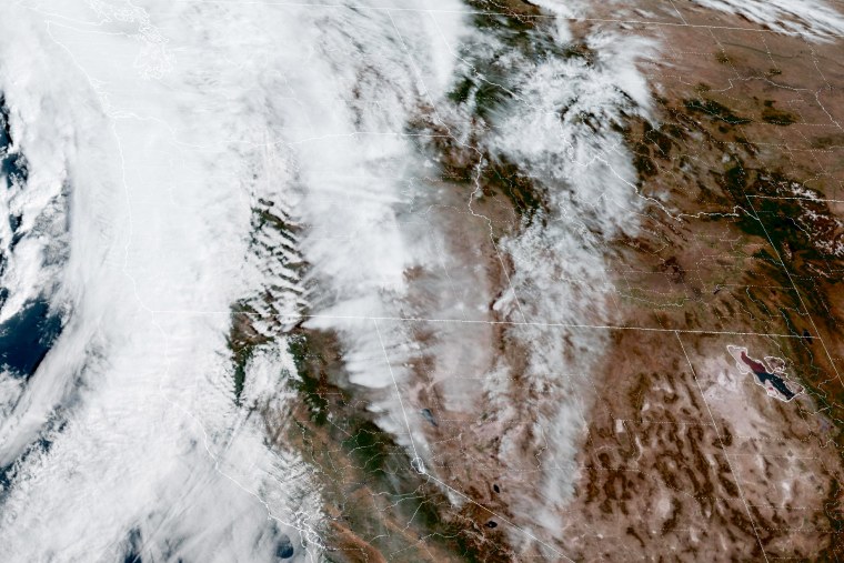 A weather system over the Pacific Northwest on Sept. 25, 2023.