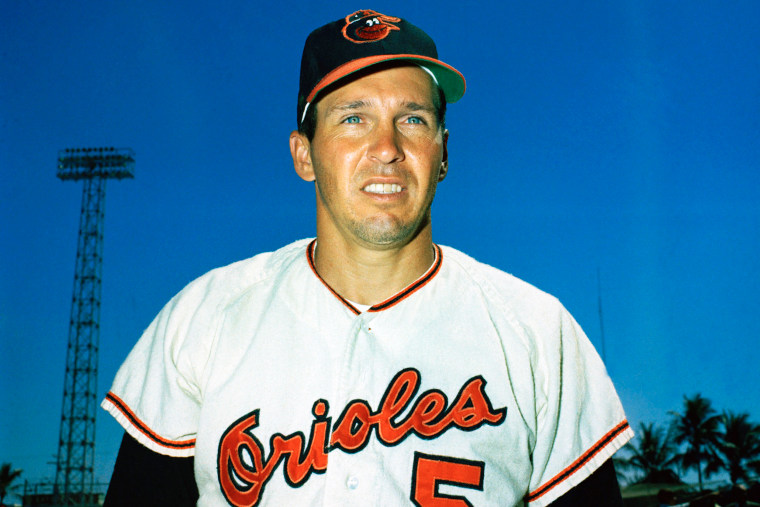 Infielder Brooks Robinson, baseball player the Batimore Orioles is shown in 1967.