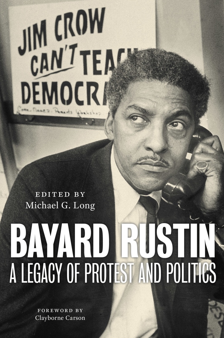 The book cover for "Bayard Rustin: A Legacy of Protest and Politics"