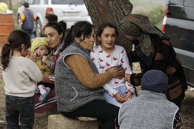 Some 42,500 people, or about 35% of Nagorno-Karabakh's ethnic Armenian population, had left for neighboring Armenia as of Wednesday morning, according to Armenian authorities.