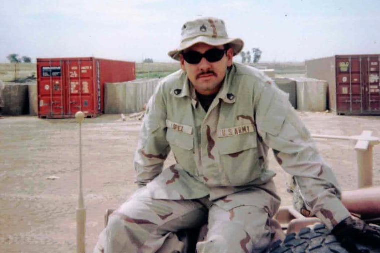 Darrin Lopez while in the military.