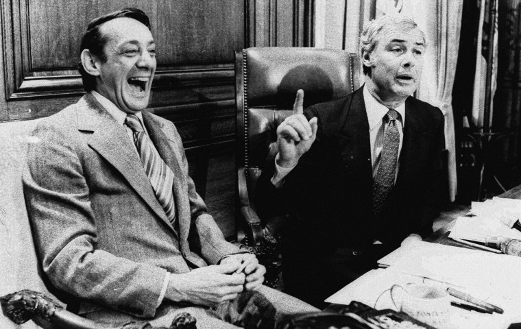 Harvey Milk, left, and George Moscone