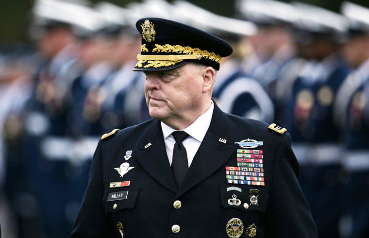 Gen. Mark Milley during his Armed Forces Farewell Tribute