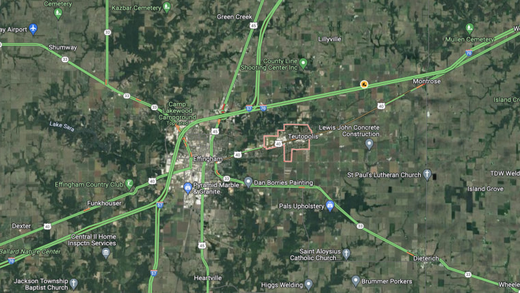A semitruck carrying anhydrous ammonia overturned causing multiple fatalities about a half-mile east of Teutopolis, Illinois on U.S. Highway 40 on Sept. 29, 2023.