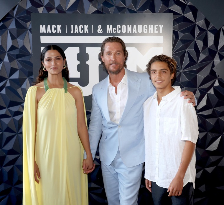 Camila Alves McConaughey,  Matthew McConaughey and Levi Alves McConaughey 