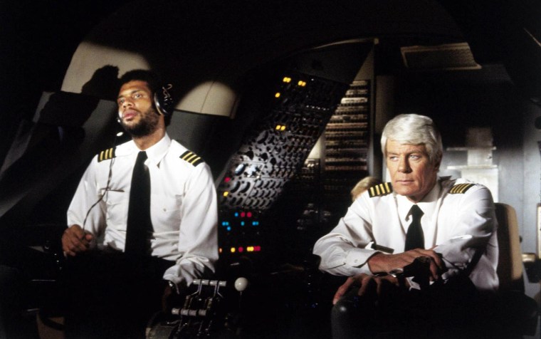 Kareem Abdul-Jabbar, Peter Graves in "Airplane!"
