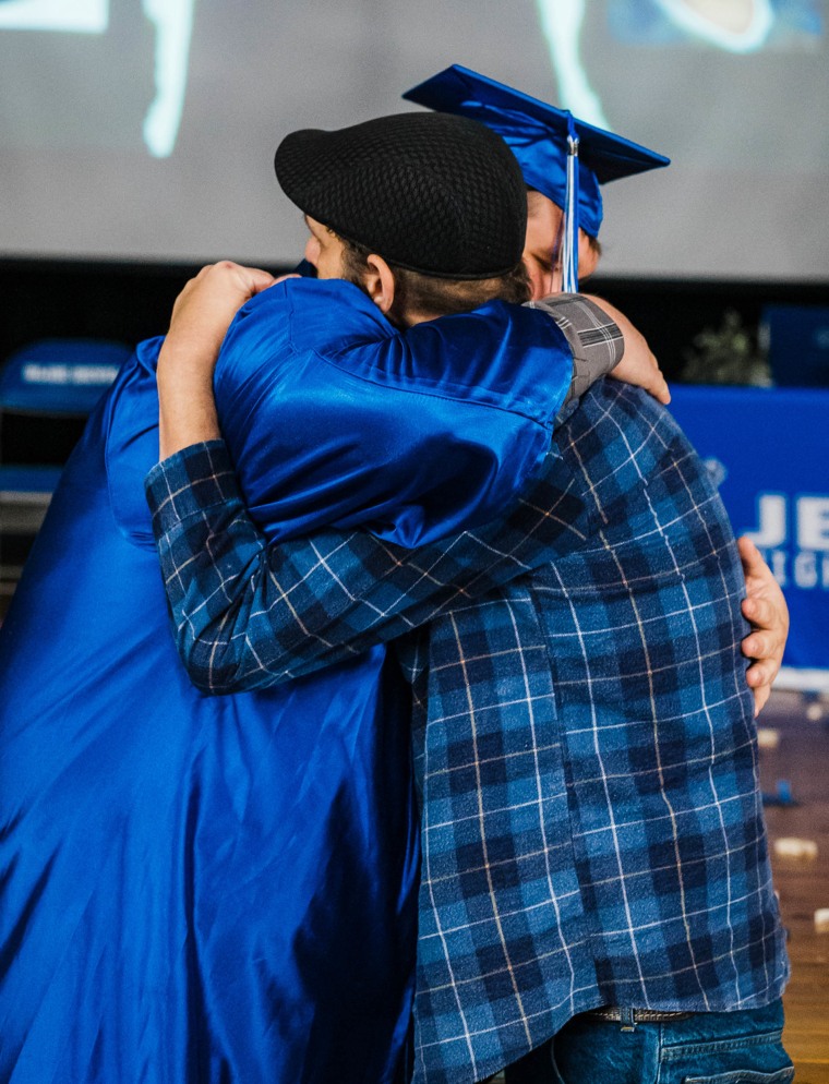 Student graduates 2 years early for dying dad.