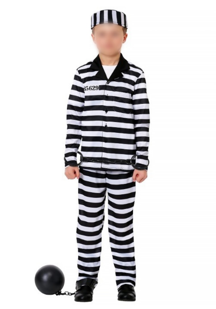 "Deluxe Button Down Jailbird Costume for Kids"