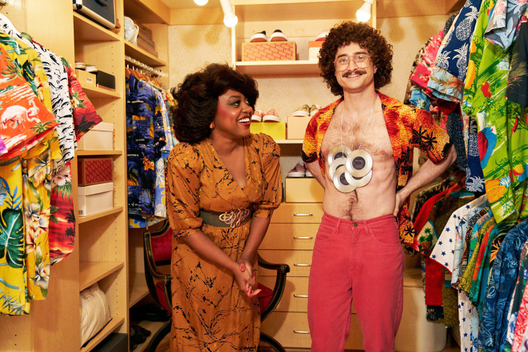 Quinta Brunson and Daniel Radcliffe in "Weird: The Al Yankovic Story."