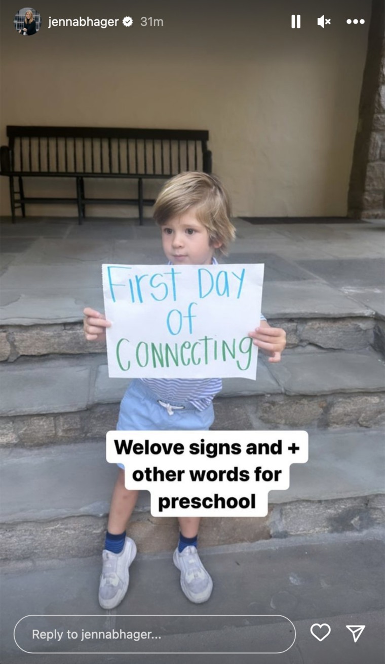 Jenna Bush Hager's son, Hal, is set for preschool.