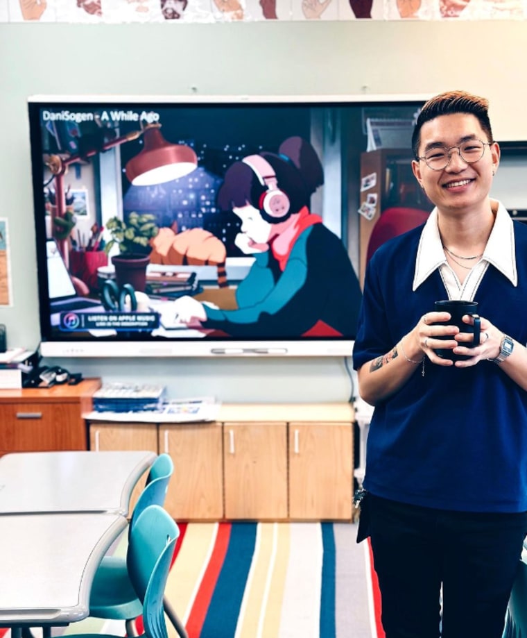 Jeremiah Kim brings his love of music to his classroom.