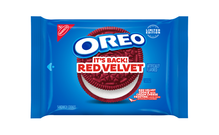 Oreo’s Limited-Edition Red Velvet Sandwich Cookies.