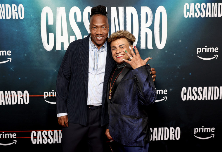 Roger Ross Williams and Saúl Armendáriz at the "Cassandro" New York screening at Metrograph on Sept. 18, 2023.