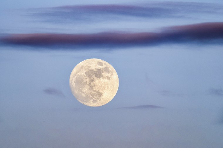 Full frame of the full moon