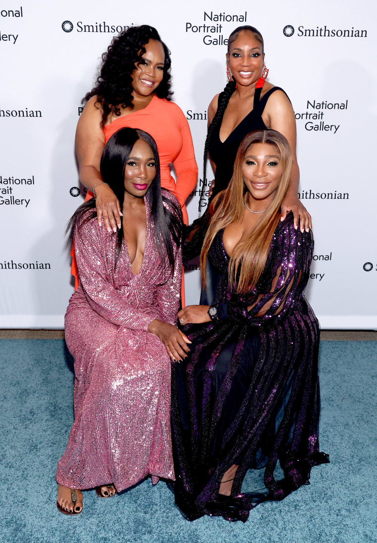 Venus Williams, Isha Price, Lyndrea Price and Serena Williams 