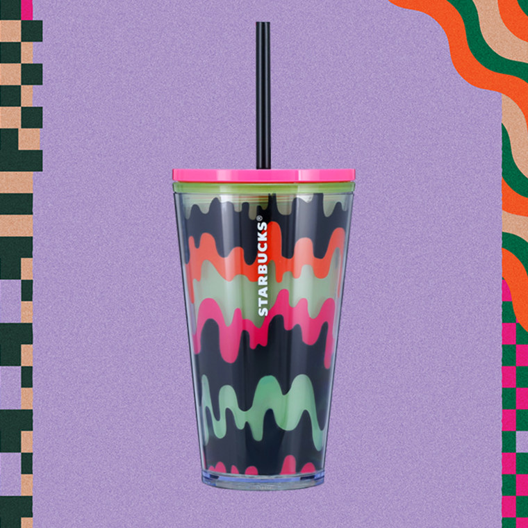 Starbucks Multicolor Drip Cold Cup.